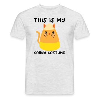 Das ist mein kitschiges Halloween-Katze-Candy-Corn - Männer T-Shirt - Grau meliert - Vorne - AI Model Male 178 dark (178cm)