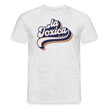La Toxica Retro Lustige giftige Frau Damen La Toxi - Männer T-Shirt - Grau meliert - Vorne - AI Model Male 178 dark (178cm)