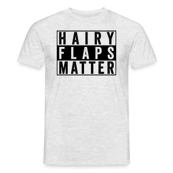 Haarige Lappen sind wichtig, schlüpfrige Frauen si - Männer T-Shirt - Grau meliert - Vorne - AI Model Male 178 dark (178cm)