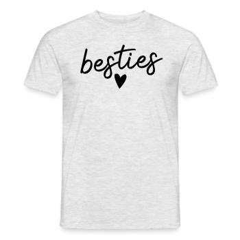 Besties Bester Freund Süße beste Freundin Besties - Männer T-Shirt - Grau meliert - Vorne - AI Model Male 178 dark (178cm)