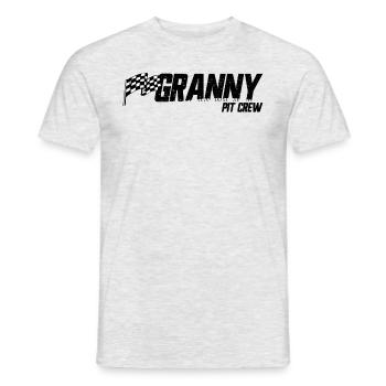 Pit Crew Granny Race Geburtstag Familie Racing Gra - Männer T-Shirt - Grau meliert - Vorne - AI Model Male 178 dark (178cm)