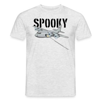 AC-130 Spooky Gunship Avion militaire Spooky - T-shirt homme - gris chiné - Devant - AI Model Male 178 dark (178cm)