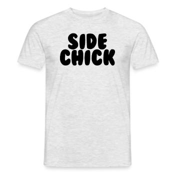 Side Chick Fun Side Chick Thanksgiving for F - Men's T-Shirt - heather grey - Front - AI Model Male 178 dark (178cm)
