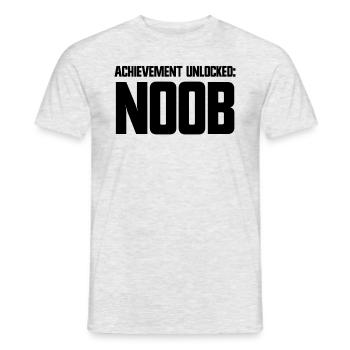 Erfolg freigeschaltet Noob Videospiele Gamer Noob - Männer T-Shirt - Grau meliert - Vorne - AI Model Male 178 dark (178cm)