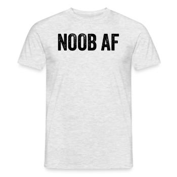 Noob AF Gamer Videospiele Noob AF - Männer T-Shirt - Grau meliert - Vorne - AI Model Male 178 dark (178cm)