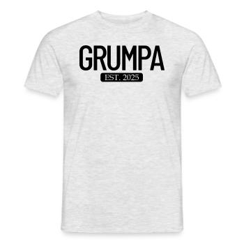 Grumpa Est. 2025 nouveau grand-parent grand-père Grumpa - T-shirt homme - gris chiné - Devant - AI Model Male 178 dark (178cm)