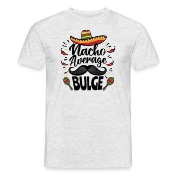 Nacho Average Bulge Funny Slippery Mexican - Men's T-Shirt - heather grey - Front - AI Model Male 178 dark (178cm)