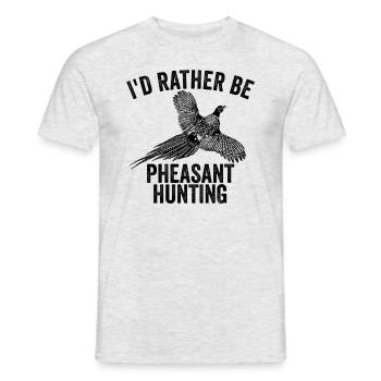 Ich wäre lieber ein Fasanenjäger im Hochland - Männer T-Shirt - Grau meliert - Vorne - AI Model Male 178 dark (178cm)