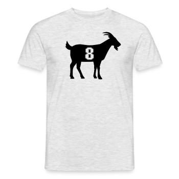 Ziege 8 G.O.A.T. Ziege Nummer acht - Männer T-Shirt - Grau meliert - Vorne - AI Model Male 178 dark (178cm)