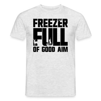 Gefrierschrank voller guter Zieljäger-Männerjagd - Männer T-Shirt - Grau meliert - Vorne - AI Model Male 178 dark (178cm)