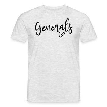 Generäle High School Maskottchen Sportmannschaft G - Männer T-Shirt - Grau meliert - Vorne - AI Model Male 178 dark (178cm)