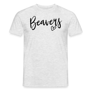 Beavers High School Maskottchen Sportmannschaft Be - Männer T-Shirt - Grau meliert - Vorne - AI Model Male 178 dark (178cm)