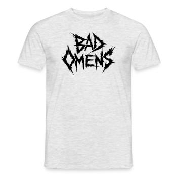 Bad Omens Death Metal Textschriftart Bad Omens - Männer T-Shirt - Grau meliert - Vorne - AI Model Male 178 dark (178cm)