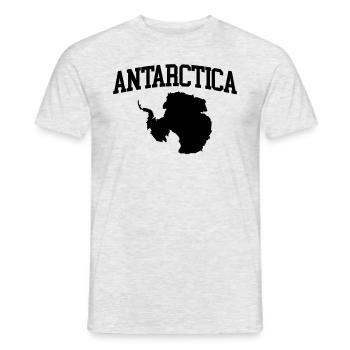 Antarktis-Karte der Antarktis - Männer T-Shirt - Grau meliert - Vorne - AI Model Male 178 dark (178cm)