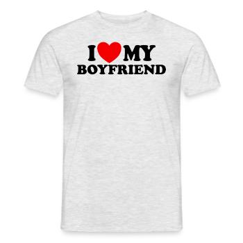 Ich liebe meinen Freund, passendes Paar, meinen Fr - Männer T-Shirt - Grau meliert - Vorne - AI Model Male 178 dark (178cm)