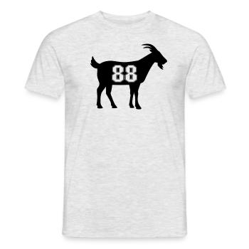 Ziege 88 G.O.A.T. Nummer achtundachtzig Ziege - Männer T-Shirt - Grau meliert - Vorne - AI Model Male 178 dark (178cm)
