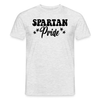 Spartan Pride High School Spartans Sports Team - Men's T-Shirt - heather grey - Front - AI Model Male 178 dark (178cm)