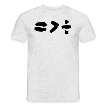 L’égalité est plus grande que la division - T-shirt homme - gris chiné - Devant - AI Model Male 178 dark (178cm)