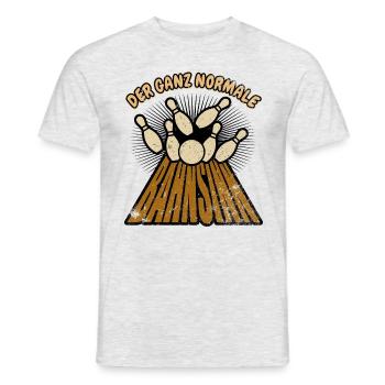 Kegeln - Pins Kegelbahn Kegelclub Verein - Männer T-Shirt - Grau meliert - Vorne - AI Model Male 178 dark (178cm)