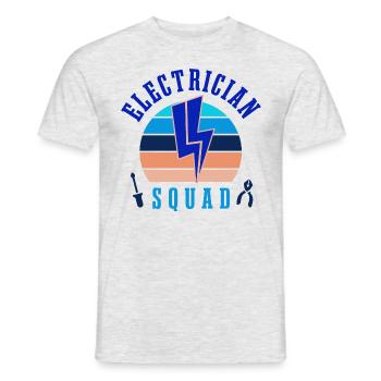 Electrician Squad Electro Worker Hobby Electrician - Men's T-Shirt - heather grey - Front - AI Model Male 178 dark (178cm)