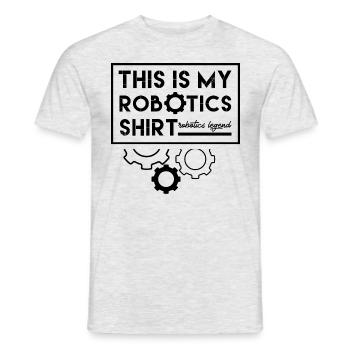 Une fille aime la robotique, mécanicien, - T-shirt homme - gris chiné - Devant - AI Model Male 178 dark (178cm)