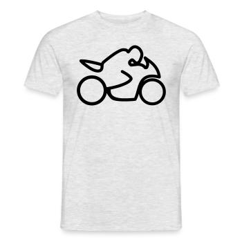 Motorcycle Moto Bike - Men's T-Shirt - heather grey - Front - AI Model Male 178 dark (178cm)