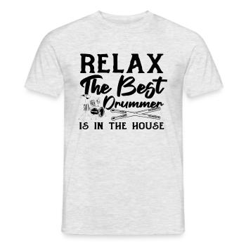 Relax The Best Drummer Is In The House - Drummer M - Männer T-Shirt - Grau meliert - Vorne - AI Model Male 178 dark (178cm)