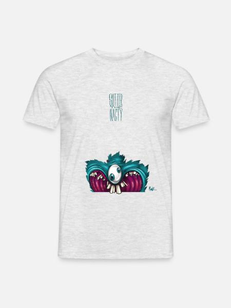 OneEyeTwoPupil[00110101] - Männer T-Shirt - Grau meliert