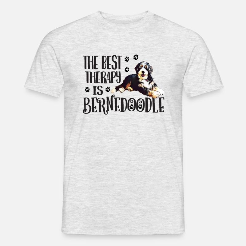 Bernedoodle - Männer T-Shirt - Grau meliert