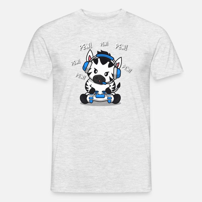 Zebra - Männer T-Shirt - Grau meliert