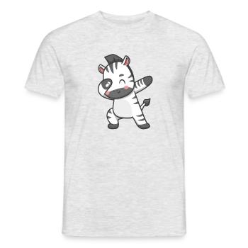 Zebra - Men's T-Shirt - heather grey - Front - AI Model Male 178 dark (178cm)