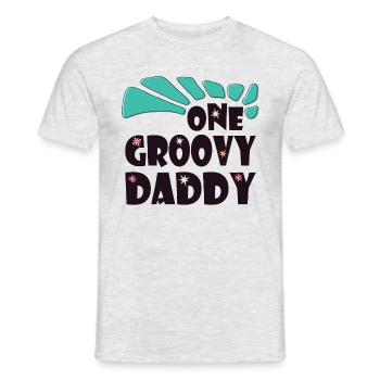 Ein grooviger Papa, Ein toller Papa - Männer T-Shirt - Grau meliert - Vorne - AI Model Male 178 dark (178cm)