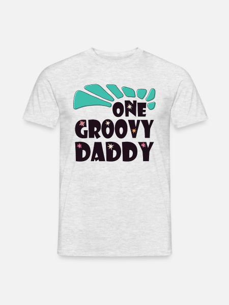 One Groovy Daddy - Men's T-Shirt - heather grey