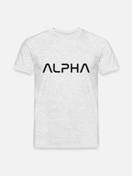 Alpha - Männer T-Shirt - Grau meliert