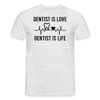 zahnarzt zähne dentist dentisitin zahn arzt doktor - Männer T-Shirt - Grau meliert - Vorne - AI Model Male 178 dark (178cm)