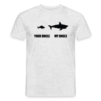 Mon oncle est plus cool que ton oncle hai - T-shirt homme - gris chiné - Devant - AI Model Male 178 dark (178cm)