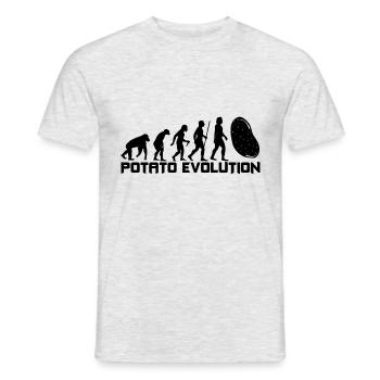 real man love potatoes real men potatoes - Men's T-Shirt - heather grey - Front - AI Model Male 178 dark (178cm)