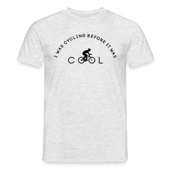 Je faisais du vélo avant que ce soit cool - maillot de vélo - T-shirt homme - gris chiné - Devant - AI Model Male 178 dark (178cm)