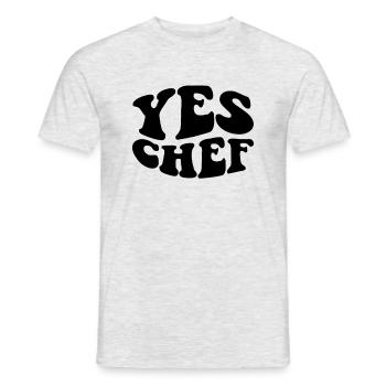 Chef Drôle Restaurant Cuisine Chef - T-shirt homme - gris chiné - Devant - AI Model Male 178 dark (178cm)
