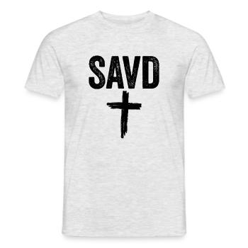 Gerettetes Kreuz, Bibel, christlicher Glaube, Jesu - Männer T-Shirt - Grau meliert - Vorne - AI Model Male 178 dark (178cm)