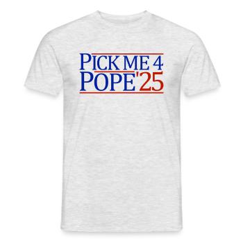 Elect me for the 2025 papal conclave, catholic - Men's T-Shirt - heather grey - Front - AI Model Male 178 dark (178cm)