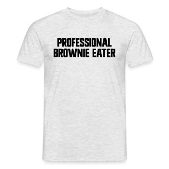 Professional Brownie Eater Brownie - Men's T-Shirt - heather grey - Front - AI Model Male 178 dark (178cm)