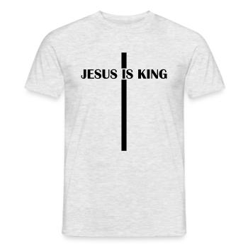 Jésus est roi Foi chrétienne Église de Jésus i - T-shirt homme - gris chiné - Devant - AI Model Male 178 dark (178cm)