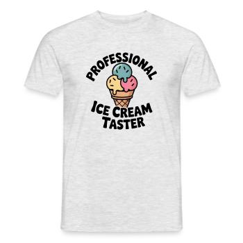 Dégustateur professionnel de glaces glaces - T-shirt homme - gris chiné - Devant - AI Model Male 178 dark (178cm)
