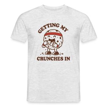 Meine Crunches im Fitnessstudio machen Lustiger Ke - Männer T-Shirt - Grau meliert - Vorne - AI Model Male 178 dark (178cm)