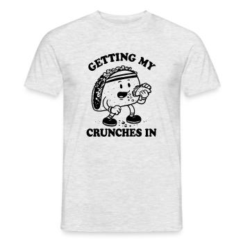 Meine Crunches im Fitnessstudio machen Lustiger Ta - Männer T-Shirt - Grau meliert - Vorne - AI Model Male 178 dark (178cm)