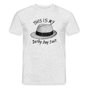 This is my Derby Day Suit Horse Racing Derby D - Men's T-Shirt - heather grey - Front - AI Model Male 178 dark (178cm)