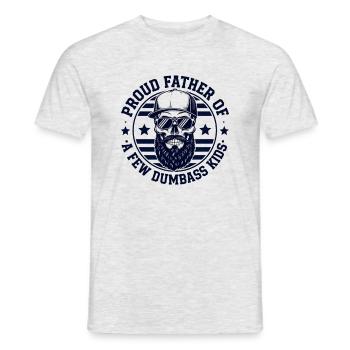 Proud father of some stupid children - Men's T-Shirt - heather grey - Front - AI Model Male 178 dark (178cm)