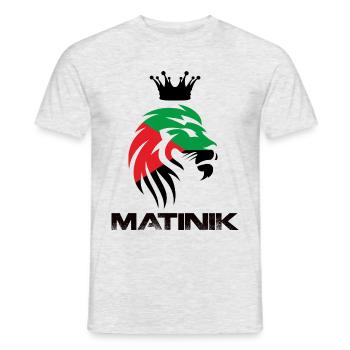 Martinique lion King Drapeau martiniquais - T-shirt homme - gris chiné - Devant - AI Model Male 178 dark (178cm)