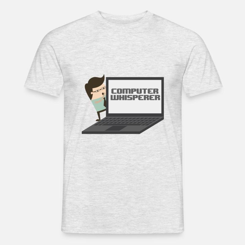 Computer Whisperer - Computer Geek et inséquent. - T-shirt homme - gris chiné